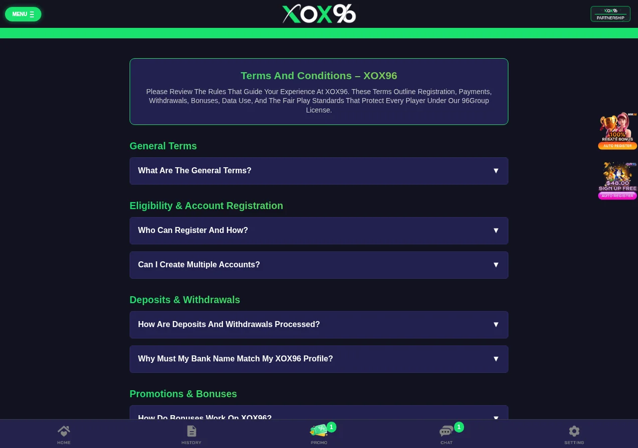 XOX96 licensing safety