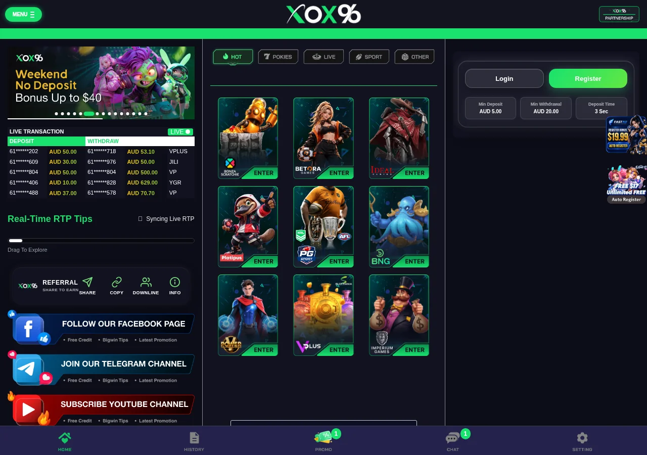 XOX96: Live Casino